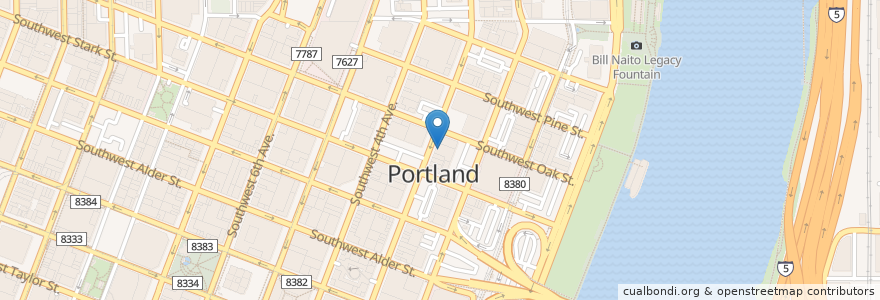 Mapa de ubicacion de Silverado en Estados Unidos Da América, Oregon, Portland, Multnomah County.