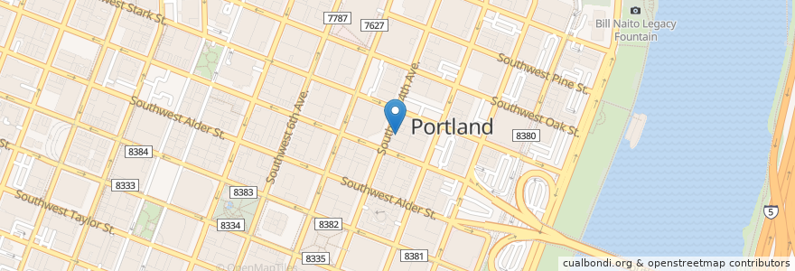 Mapa de ubicacion de Outrage en الولايات المتّحدة الأمريكيّة, أوريغون, Portland, Multnomah County.
