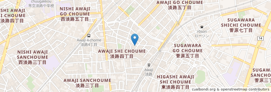 Mapa de ubicacion de よしだ歯科 en Japan, Präfektur Osaka, 大阪市, 東淀川区.
