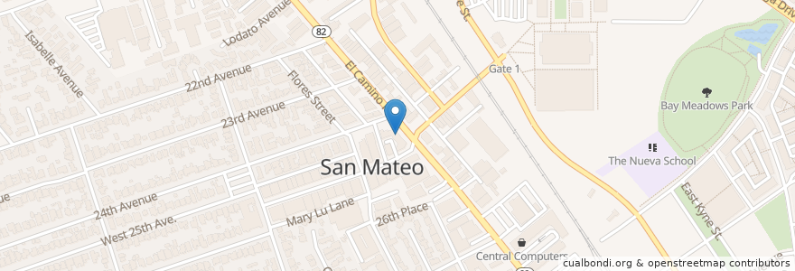 Mapa de ubicacion de Chef Zhao en アメリカ合衆国, カリフォルニア州, San Mateo County, San Mateo.