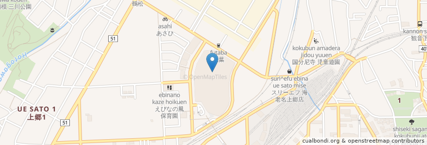 Mapa de ubicacion de サーティワンアイスクリーム en Japón, Prefectura De Kanagawa, 海老名市.