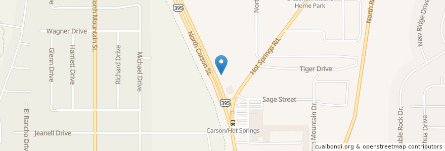 Mapa de ubicacion de Jimmy John's en Estados Unidos De América, Nevada, Carson City, Carson City.