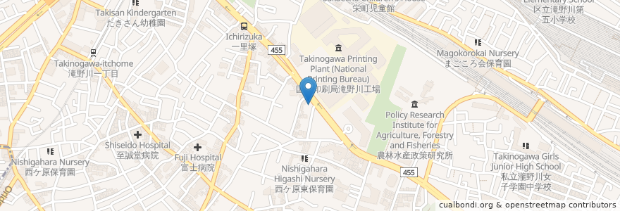 Mapa de ubicacion de 榎本ハンバーグ研究所 en Japonya, 東京都, 北区.