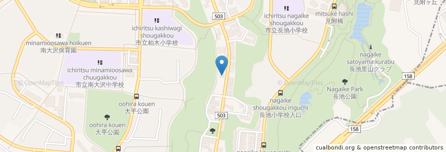 Mapa de ubicacion de 麺でる en 일본, 도쿄도, 八王子市.