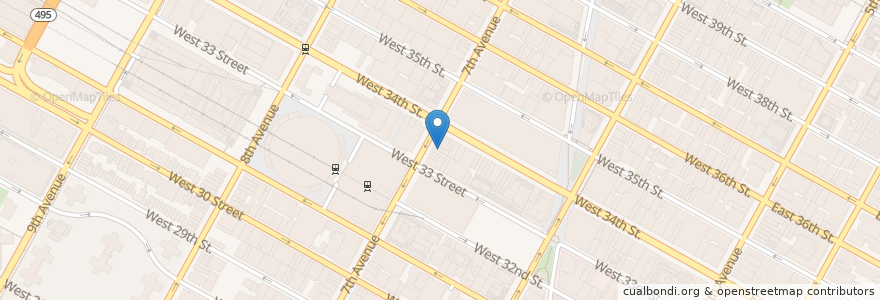 Mapa de ubicacion de On Now Lounge en United States, New York, New York, New York County, Manhattan, Manhattan Community Board 5, Manhattan Community Board 4.