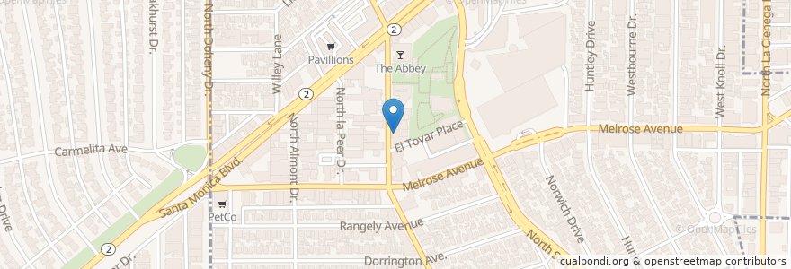 Mapa de ubicacion de The Assembly en 미국, 캘리포니아주, Los Angeles County, 로스앤젤레스, West Hollywood.