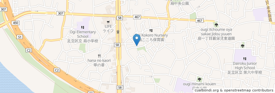 Mapa de ubicacion de Mare Dental en Jepun, 東京都, 足立区.