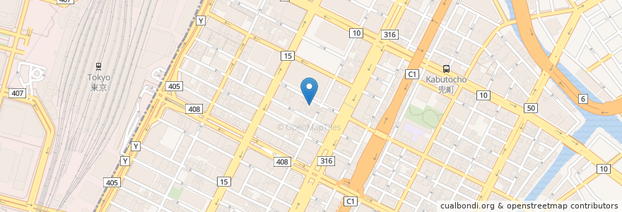 Mapa de ubicacion de 日本橋高島屋S.C. ヴァレーパーキング en ژاپن, 東京都, 中央区.