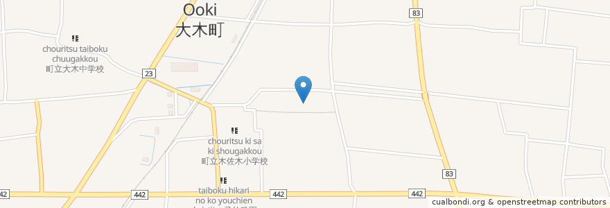 Mapa de ubicacion de 天然温泉;大木の湯;アクアス en Japón, Prefectura De Fukuoka, 三潴郡, 大木町.