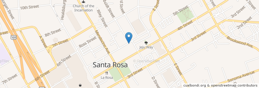 Mapa de ubicacion de Santa Rosa Tool Library en Stati Uniti D'America, California, Sonoma County, Santa Rosa.