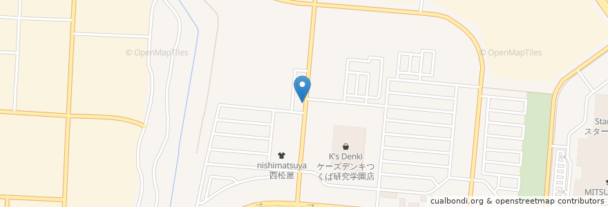 Mapa de ubicacion de 研究学園三丁目 en Japon, Préfecture D'Ibaraki, Tsukuba.