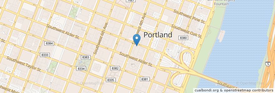 Mapa de ubicacion de Avis en 미국, 오리건, Portland, Multnomah County.