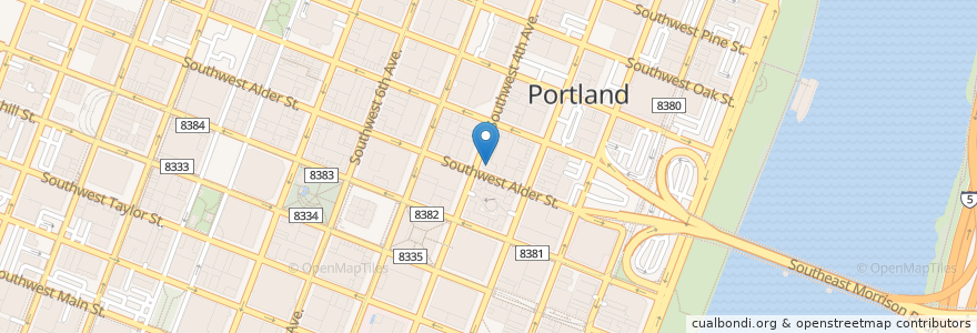 Mapa de ubicacion de Central Drugs en Amerika Birleşik Devletleri, Oregon, Portland, Multnomah County.