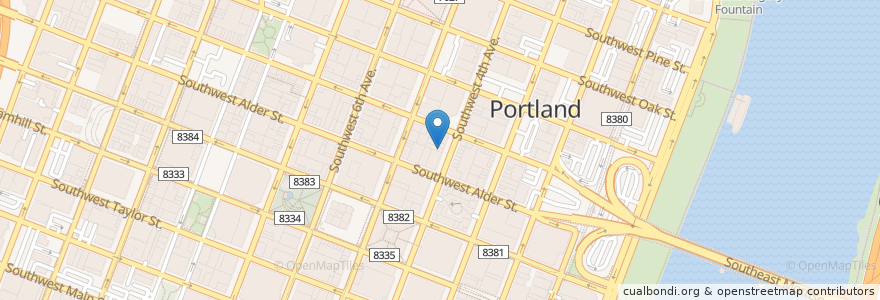 Mapa de ubicacion de Karam en Amerika Syarikat, Oregon, Portland, Multnomah County.
