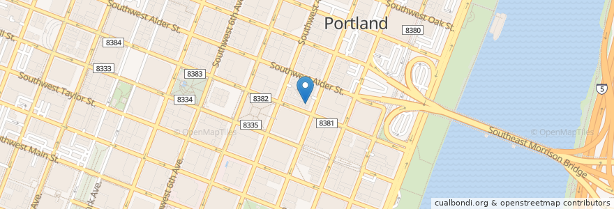 Mapa de ubicacion de Cafe Yumm! en Vereinigte Staaten Von Amerika, Oregon, Portland, Multnomah County.