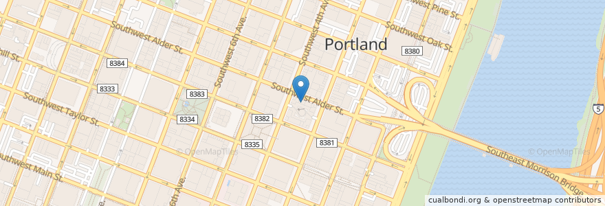 Mapa de ubicacion de DarSalam en Amerika Syarikat, Oregon, Portland, Multnomah County.