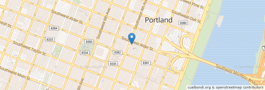 Mapa de ubicacion de Fresh Roll en Vereinigte Staaten Von Amerika, Oregon, Portland, Multnomah County.