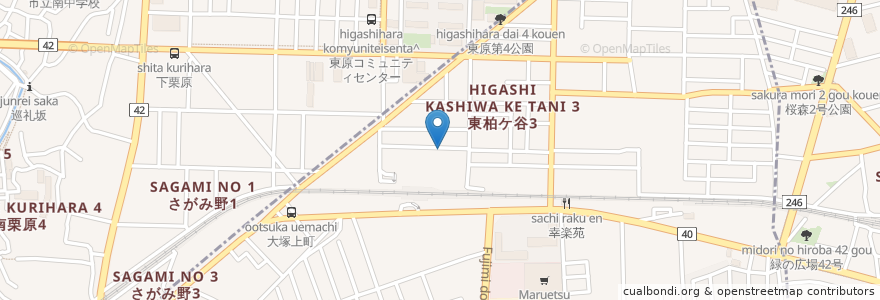 Mapa de ubicacion de なの花薬局 en Japonya, 神奈川県, 海老名市.