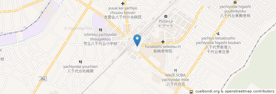 Mapa de ubicacion de タクシープール en Japón, Prefectura De Chiba, Yachiyo, 花見川区.
