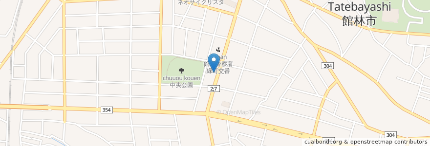 Mapa de ubicacion de さんじ en 日本, 群馬県, 館林市.