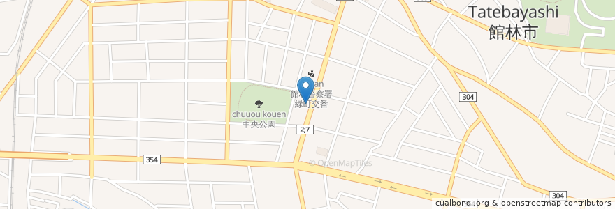 Mapa de ubicacion de MONSTER en Japão, 群馬県, 館林市.