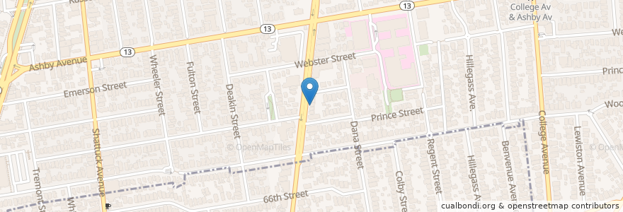 Mapa de ubicacion de Bell Dental Center en Amerika Syarikat, California, Alameda County, Berkeley.