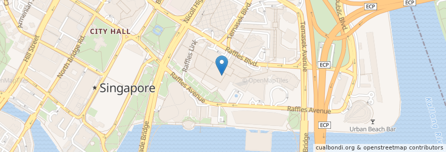 Mapa de ubicacion de Gloria Jean's Coffees en سنغافورة, Central.