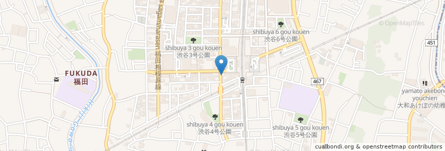 Mapa de ubicacion de 三井のリパーク en Jepun, 神奈川県, 大和市.