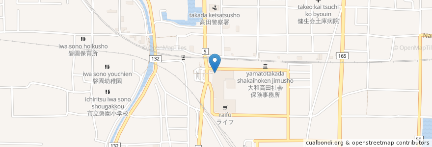Mapa de ubicacion de ChineseDining白鳳酒家 en Giappone, Prefettura Di Nara, 大和高田市.