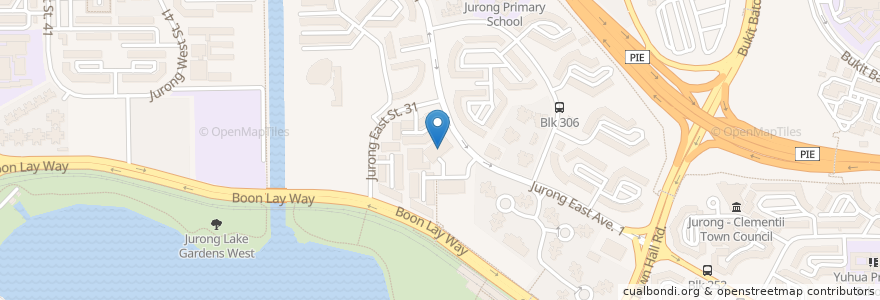 Mapa de ubicacion de Yuhua Place Market & Food Center en Singapore, Southwest.