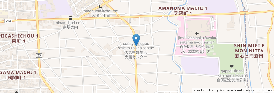Mapa de ubicacion de 銀のさら en Japonya, 埼玉県, さいたま市, 大宮区.