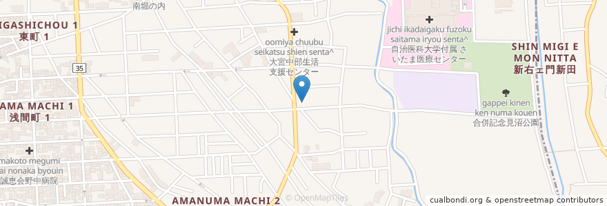 Mapa de ubicacion de 野崎医院 en Giappone, Prefettura Di Saitama, さいたま市, 大宮区.