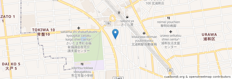 Mapa de ubicacion de ぎょうざの満洲北浦和西口店 en Jepun, 埼玉県, さいたま市, 浦和区.
