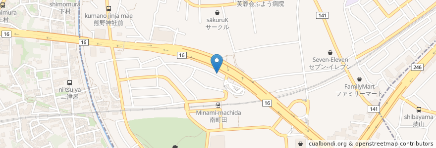 Mapa de ubicacion de いのうえ内科クリニック en 일본, 도쿄도, 町田市.