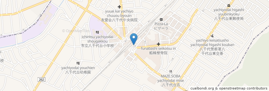 Mapa de ubicacion de タクシーのりば en 日本, 千葉県, 八千代市, 花見川区.