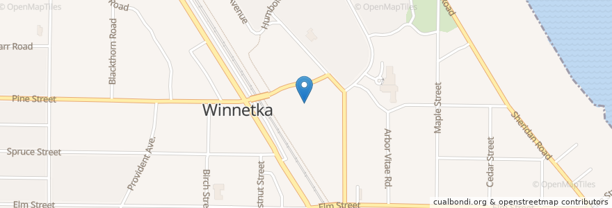 Mapa de ubicacion de Winnetka Community House en États-Unis D'Amérique, Illinois, Winnetka.