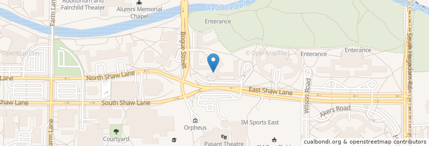 Mapa de ubicacion de Riverwalk Market en アメリカ合衆国, ミシガン州, Ingham County, East Lansing.