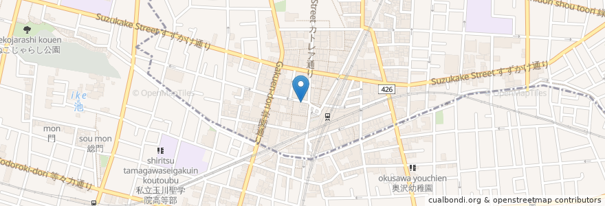 Mapa de ubicacion de B レストラン en Japan, 東京都, 目黒区.