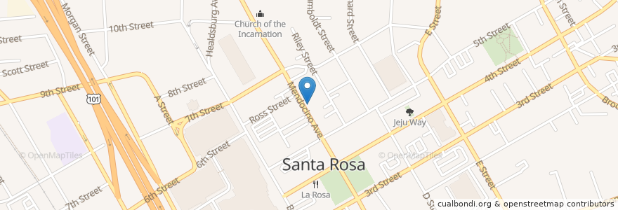 Mapa de ubicacion de City Harvest Center en United States, California, Sonoma County, Santa Rosa.