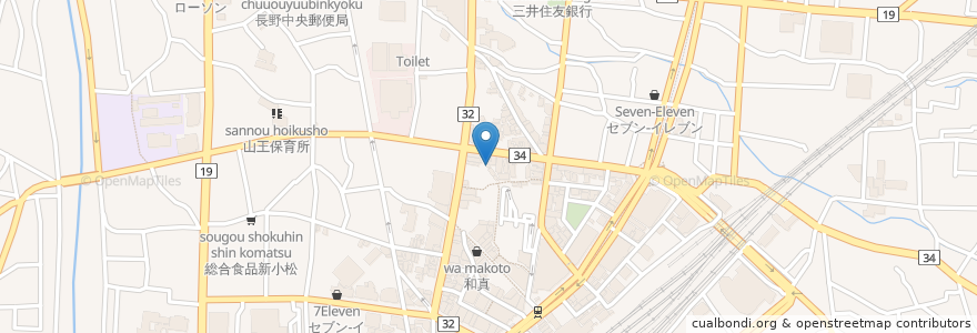 Mapa de ubicacion de 蕎麦旬菜 こすげ en 日本, 长野县, 長野市.