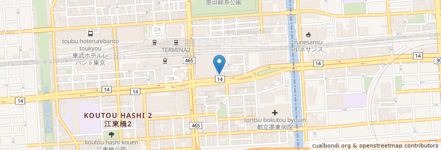 Mapa de ubicacion de フレッシュネスバーガー en Япония, Токио.