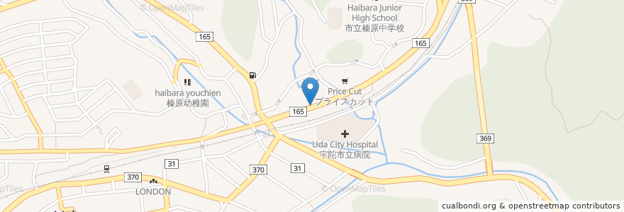 Mapa de ubicacion de 藤井歯科 en Japan, Nara Prefecture, Uda.