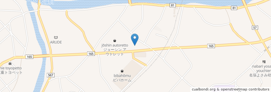 Mapa de ubicacion de ジョイフル en Japan, 三重県, 名張市.