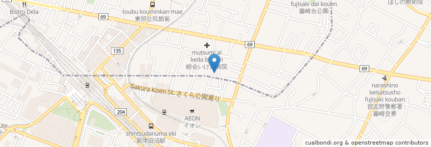 Mapa de ubicacion de 中村歯科クリニック en Japon, Préfecture De Chiba, 習志野市.