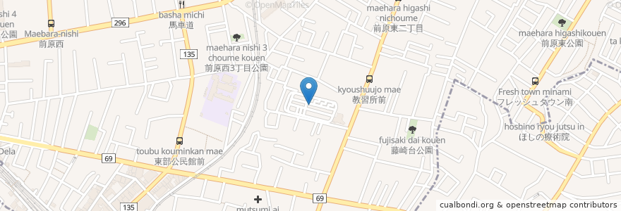 Mapa de ubicacion de 津田沼自動車教習所 en 日本, 千葉県, 船橋市.
