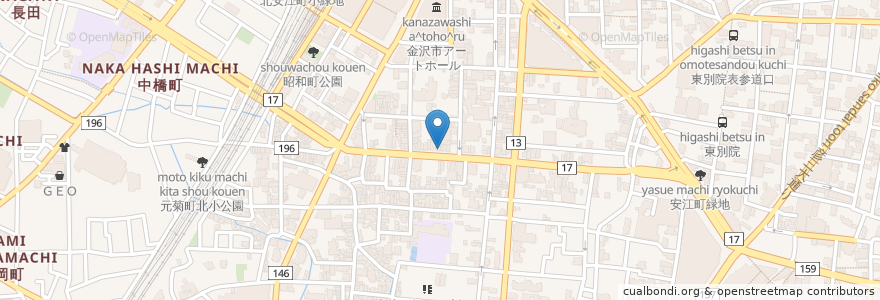 Mapa de ubicacion de 北村クリニック en Japan, Ishikawa Prefecture, Kanazawa.