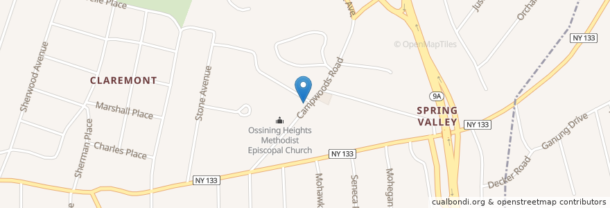 Mapa de ubicacion de The Tasty Table en Amerika Birleşik Devletleri, New York, Westchester County, Town Of Ossining, Ossining.