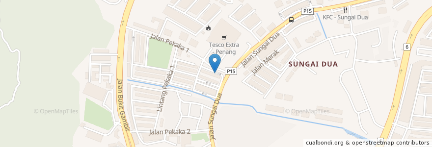 Mapa de ubicacion de george town pharmacy en Malasia, Penang, Timur Laut.