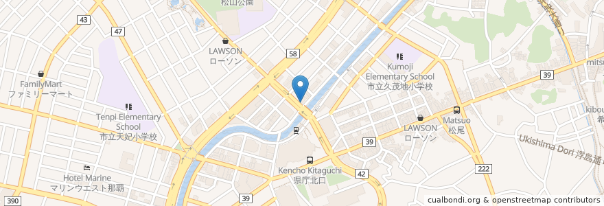 Mapa de ubicacion de 天丼はせ川 en Япония, Окинава, Наха.
