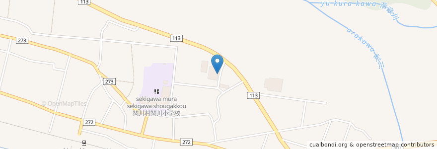 Mapa de ubicacion de 桂の関温泉;ゆ～む en 일본, 니가타현, 岩船郡, 関川村.